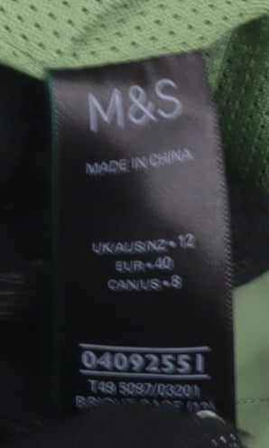 Marks and Spencer Women's Green Rain Coat, Size 12