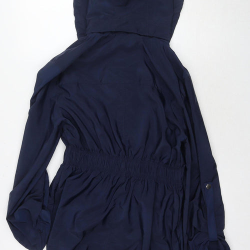 Boohoo Women’s Blue Anorak Jacket Size 12