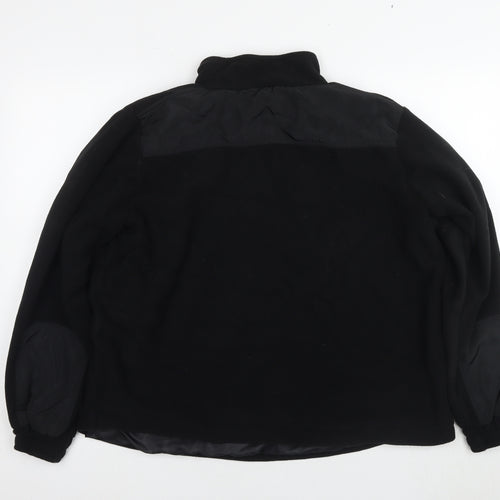 PrettyLittleThing Women's Black Fleece Zip Top Size 10