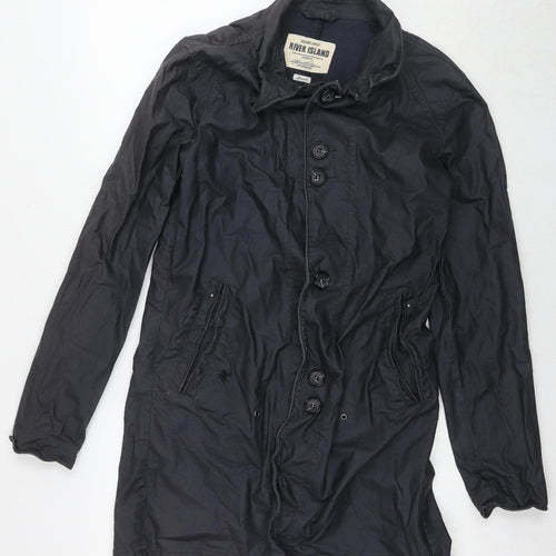 River Island Women's Black Trench Coat Size S