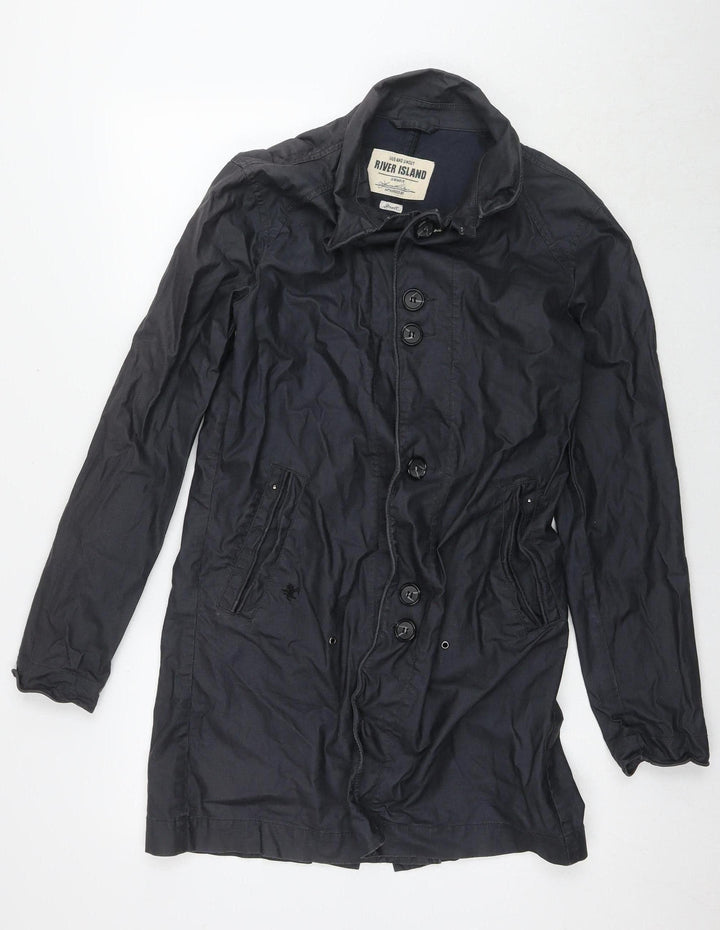 River Island Women's Black Trench Coat Size S