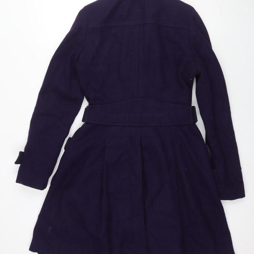 Warehouse Women's Purple Double-Breasted Coat UK 10