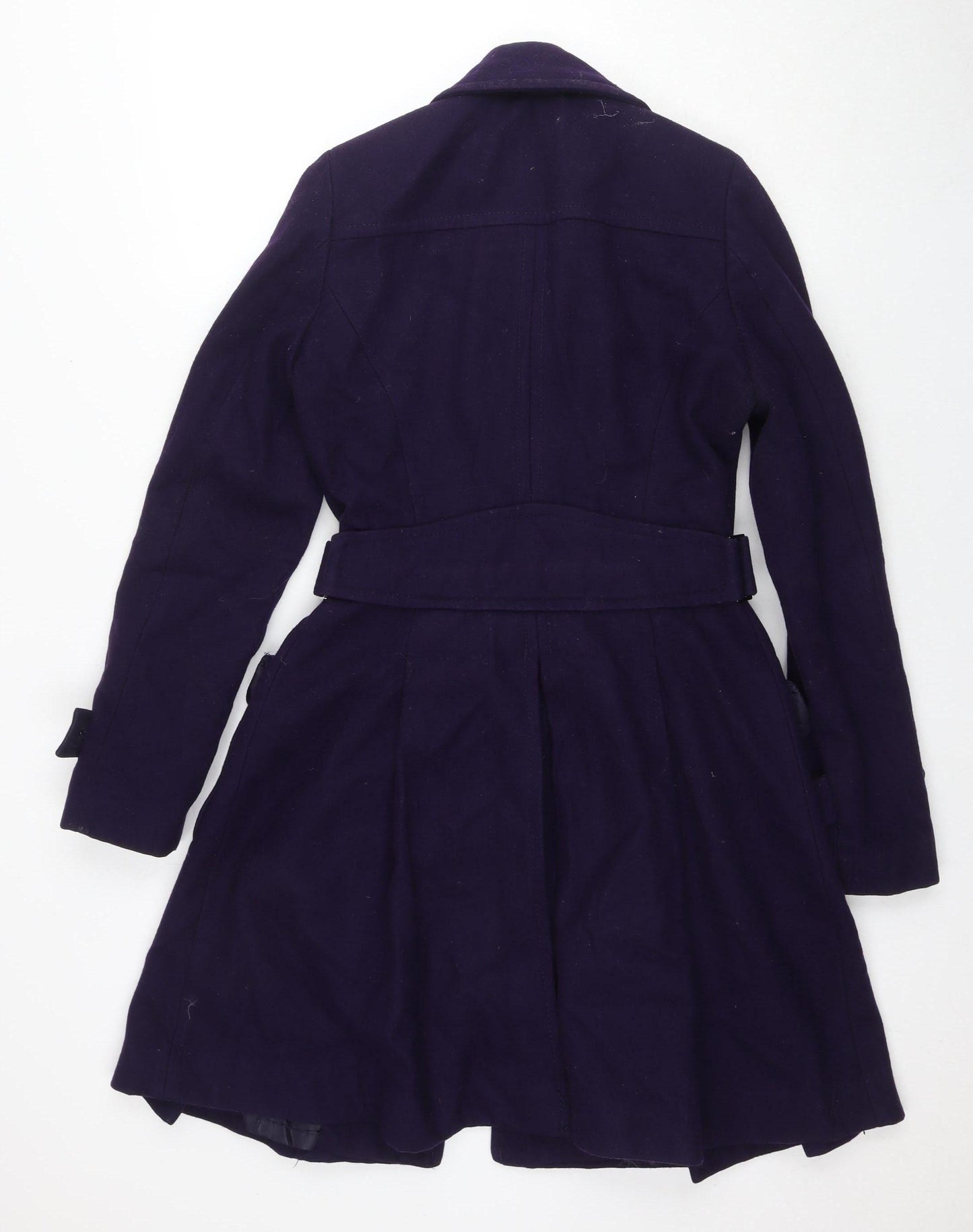 Warehouse Women's Purple Double-Breasted Coat UK 10