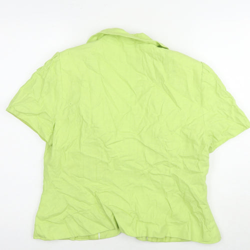 Marks and Spencer Green Short Sleeve Blazer - Size 14