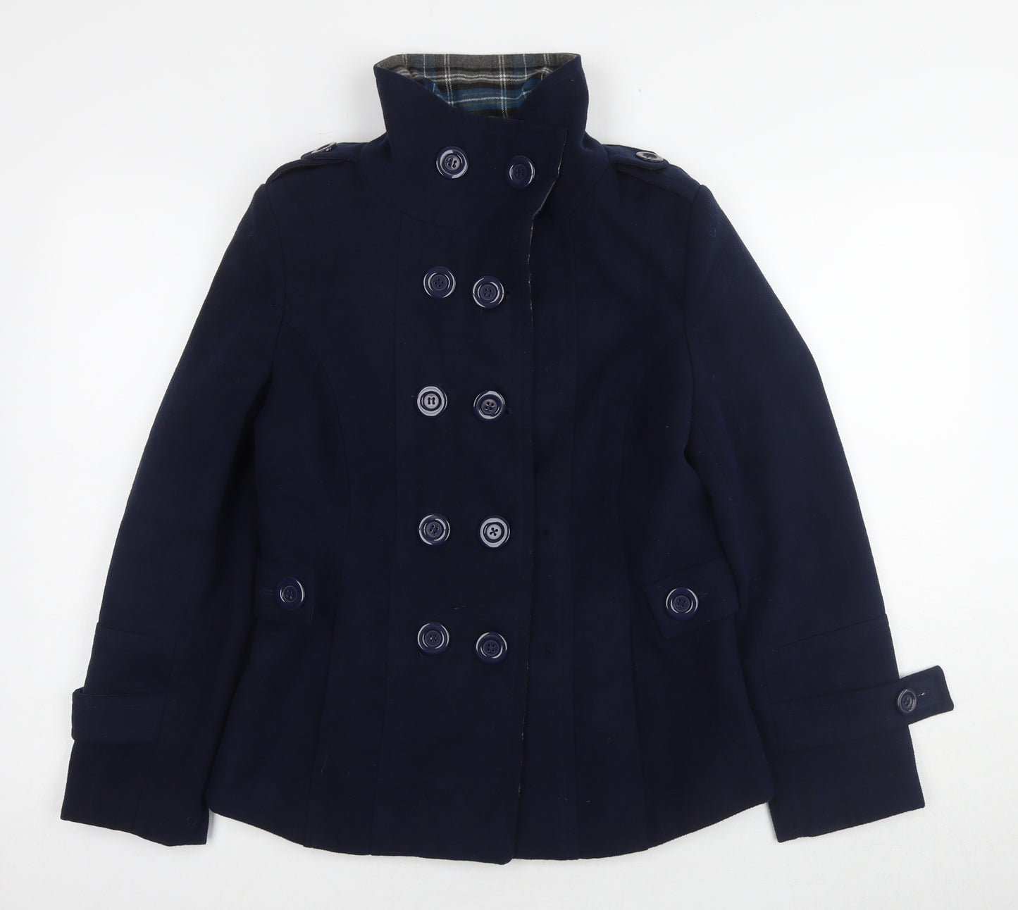 New York Laundry Women's Blue Pea Coat - Size 10