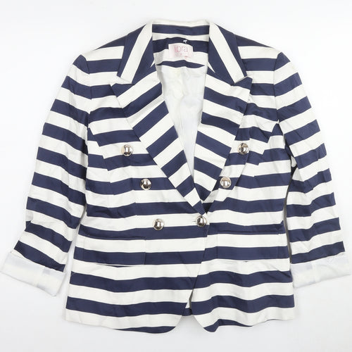 Libra Women's Multicoloured Striped Blazer Size 12