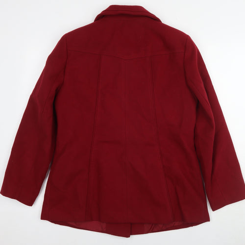 BN Collection Women's Red Mid-Length Coat Size 14