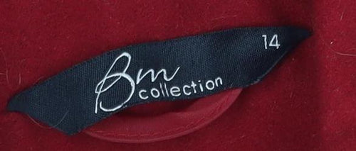BN Collection Women's Red Mid-Length Coat Size 14