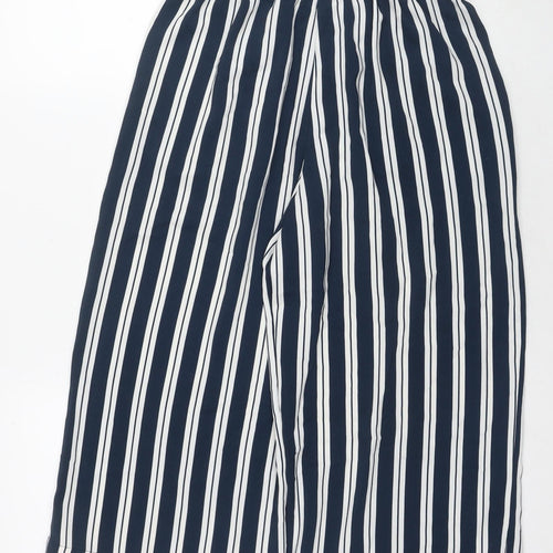 New Look Petite Blue Striped Trousers Women Size 10