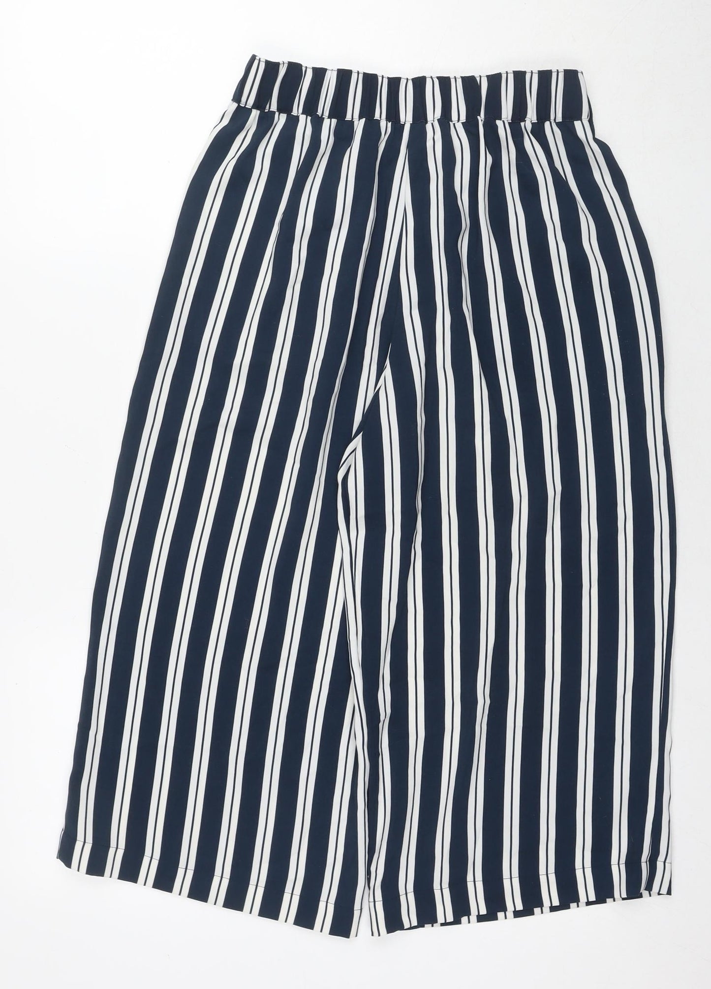 New Look Petite Blue Striped Trousers Women Size 10