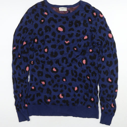 Sugarhill Women's Blue Animal Print Pullover Jumper Size 12