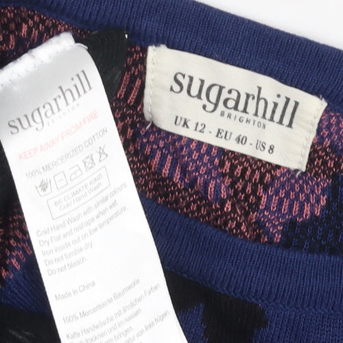 Sugarhill Women's Blue Animal Print Pullover Jumper Size 12