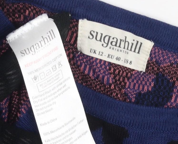 Sugarhill Women's Blue Animal Print Pullover Jumper Size 12