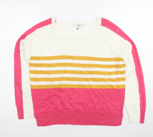 Next Women's Multicoloured Striped Jumper Size 12