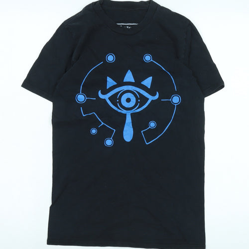 Nintendo Boys Black Graphic T-Shirt, Small, Regular Fit