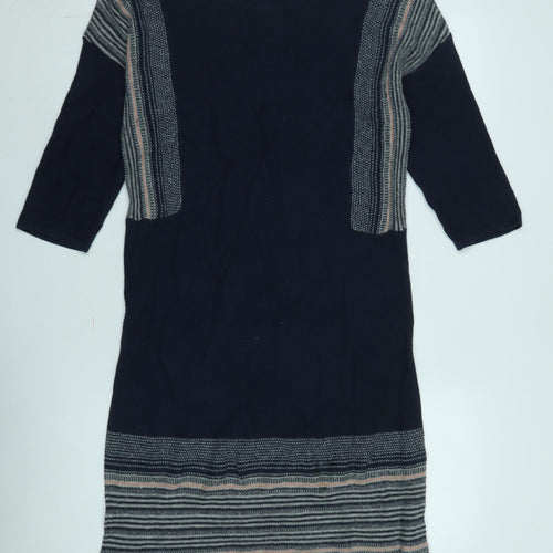 Monsoon Women's Black Geometric Jumper Dress M