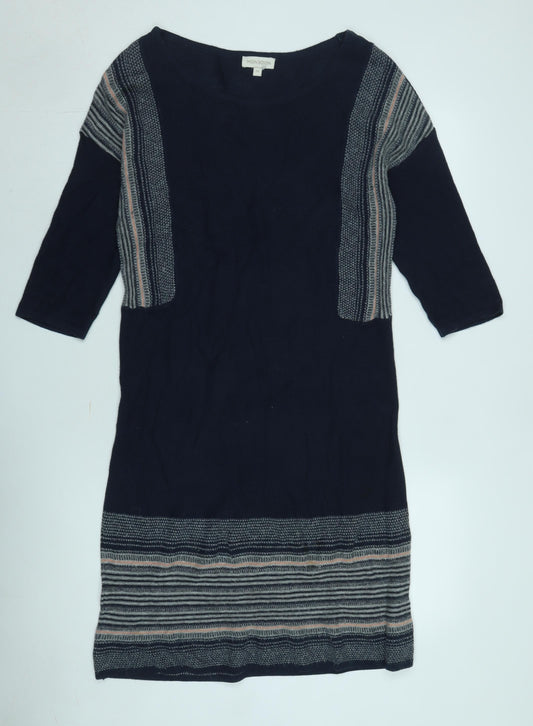 Monsoon Women's Black Geometric Jumper Dress M