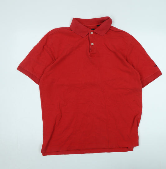 Callaway Men's Red Cotton Golf Polo Shirt S