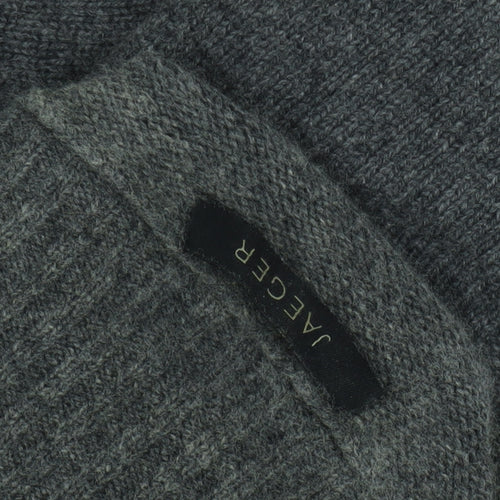 Jaeger Men's Grey Wool Cashmere Roll Neck Jumper XL