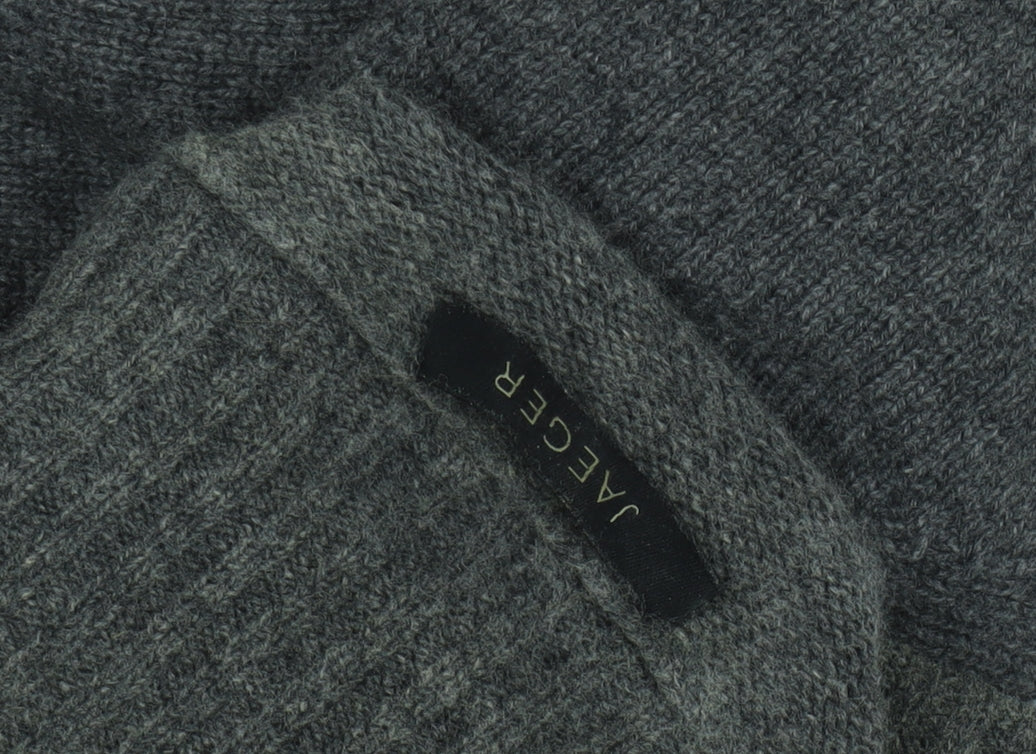 Jaeger Men's Grey Wool Cashmere Roll Neck Jumper XL