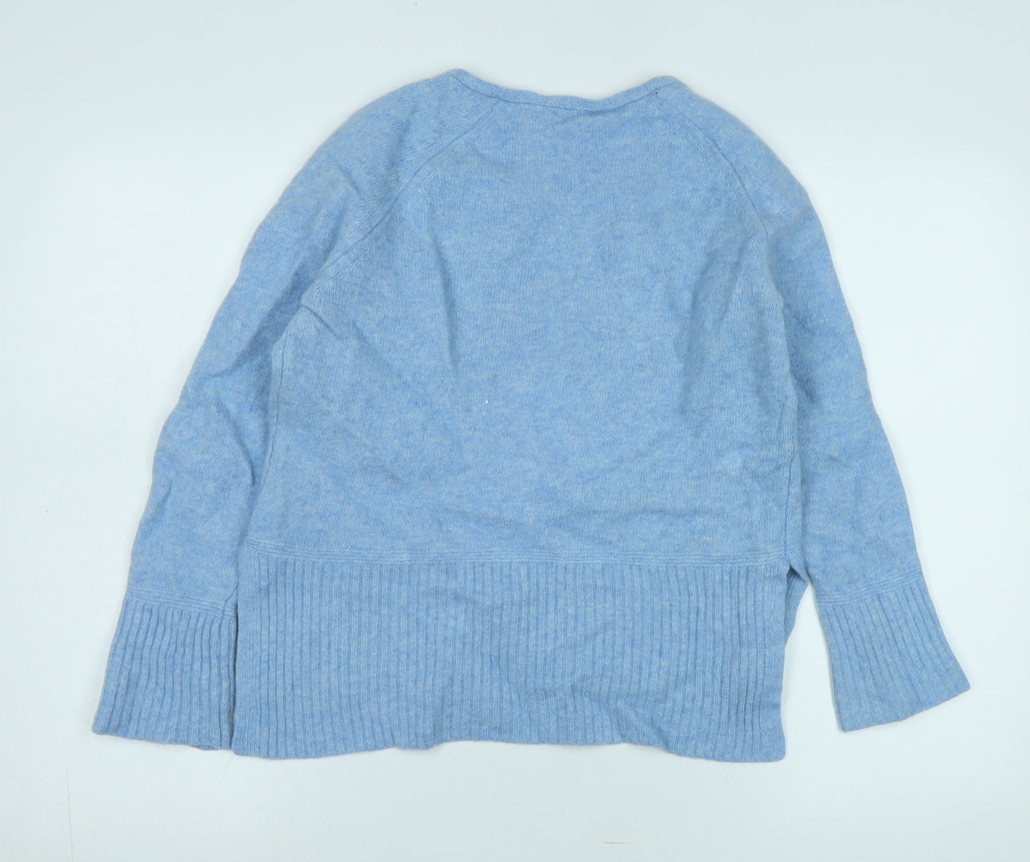 White Stuff Women's Blue Wool Pullover Jumper Size 14