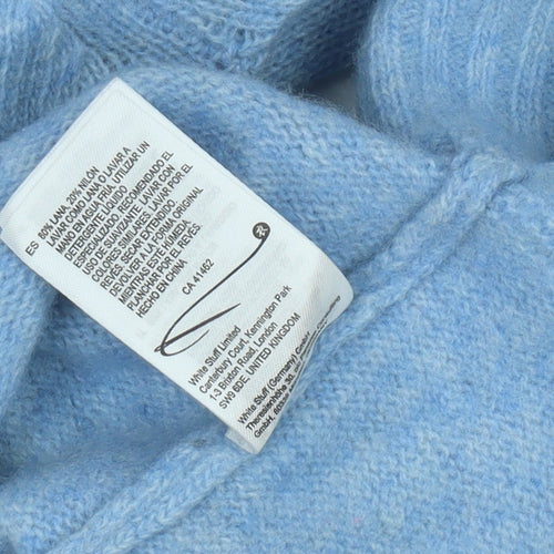 White Stuff Women's Blue Wool Pullover Jumper Size 14