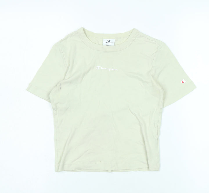 Champion Boys Ivory Short Sleeve Basic T-Shirt Size S