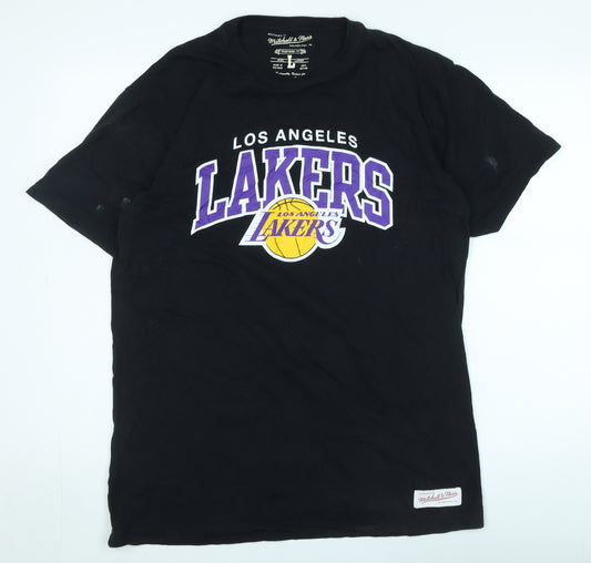 Mitchell & Ness Men's Black Lakers T-Shirt, Size L