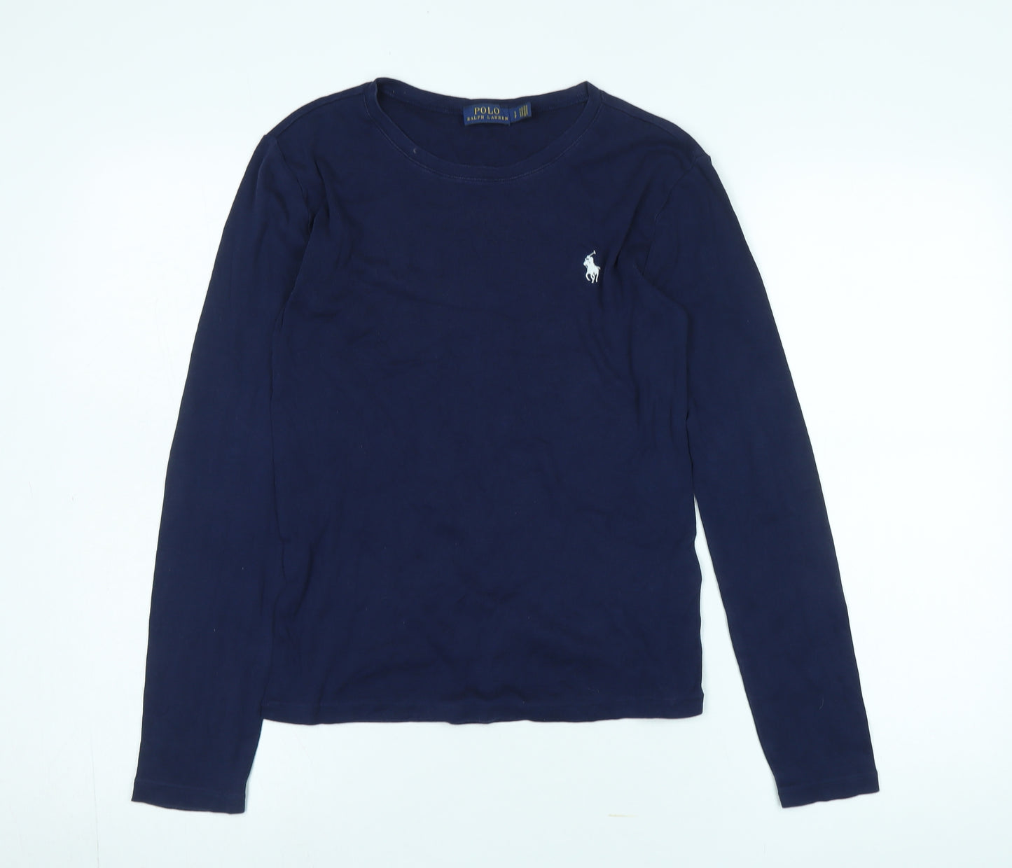 Polo Ralph Lauren Women's Blue Cotton Long Sleeve T-Shirt