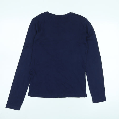 Polo Ralph Lauren Women's Blue Cotton Long Sleeve T-Shirt