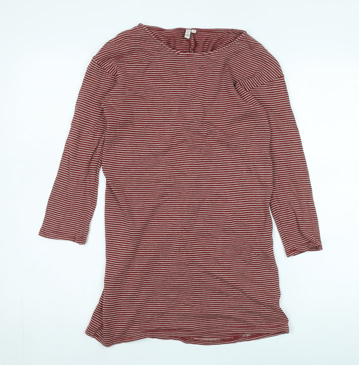 Komodo Women's Red Striped Shift Dress Size 8
