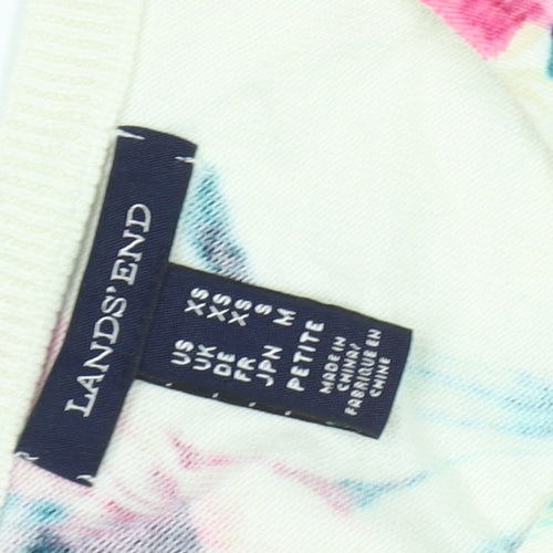 Land's End Women's XS Floral Cardigan, Multicoloured, Petites