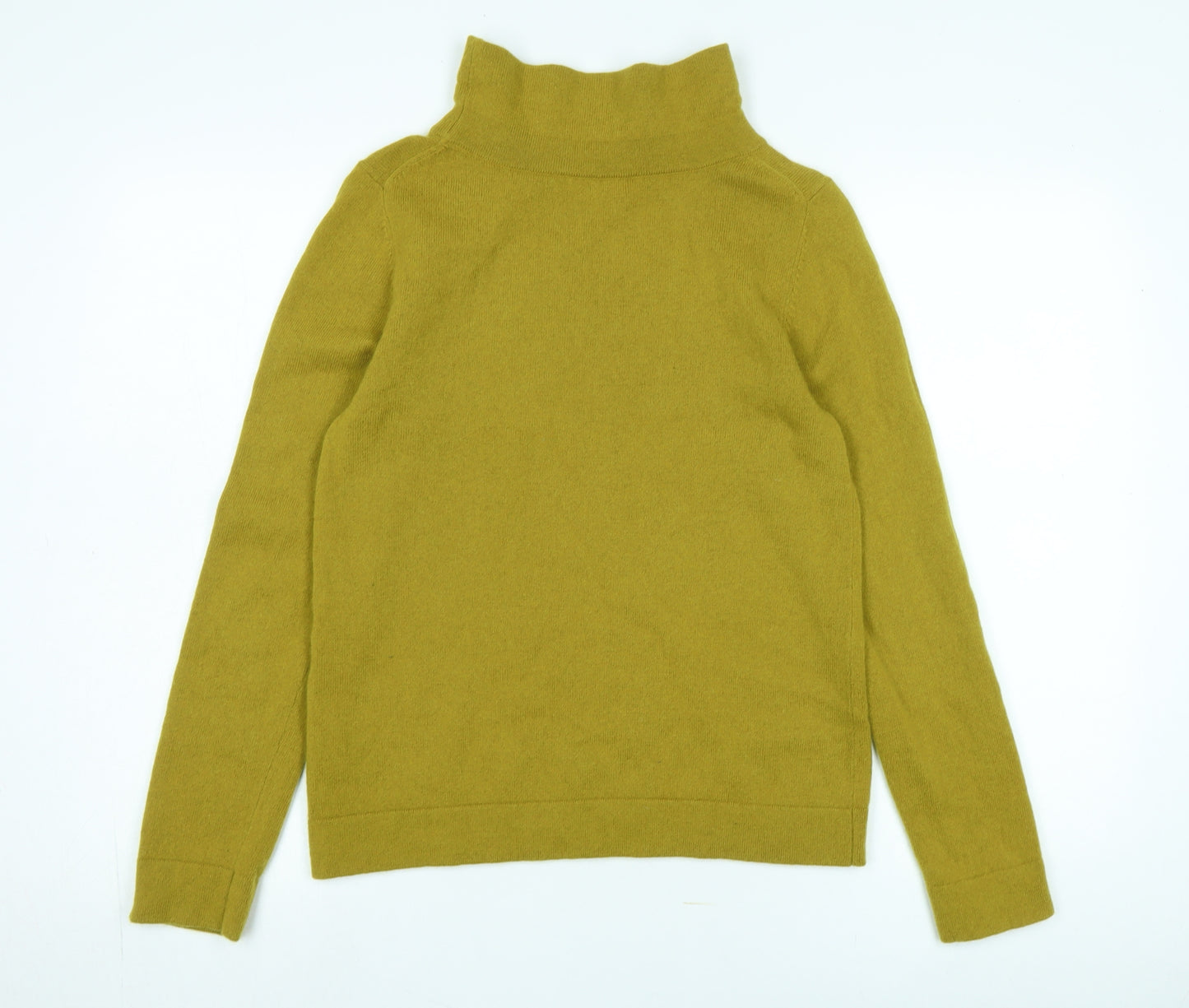 Hobbs Women’s Yellow Wool Mock Neck Pullover Jumper