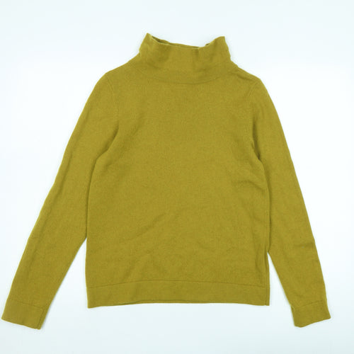 Hobbs Women’s Yellow Wool Mock Neck Pullover Jumper