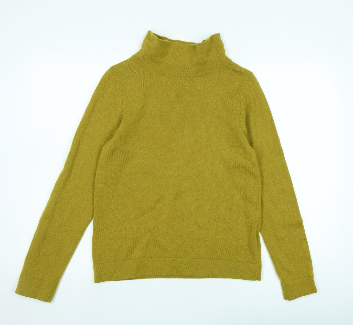 Hobbs Women’s Yellow Wool Mock Neck Pullover Jumper