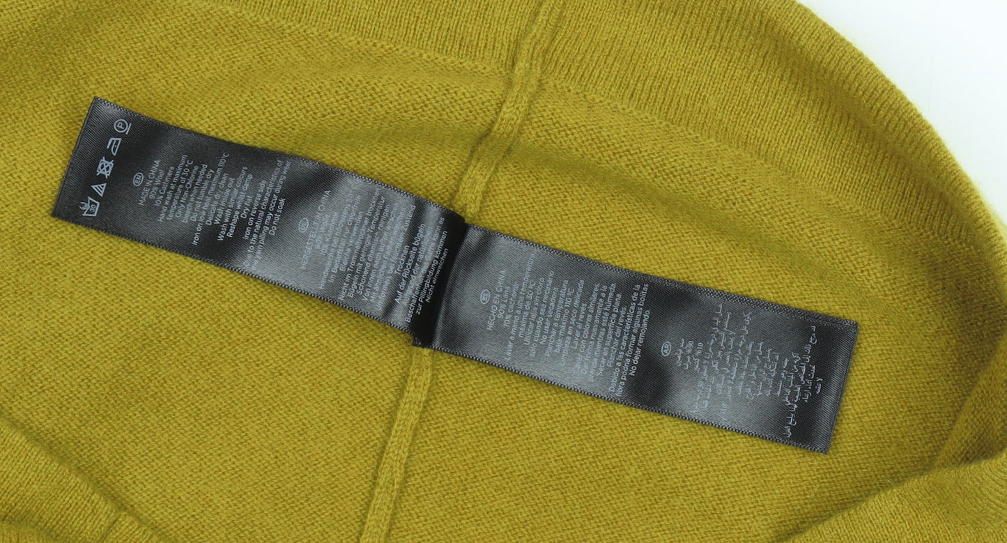 Hobbs Women’s Yellow Wool Mock Neck Pullover Jumper