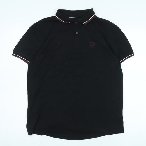 Firetrap Men's Black Polo Shirt Size M