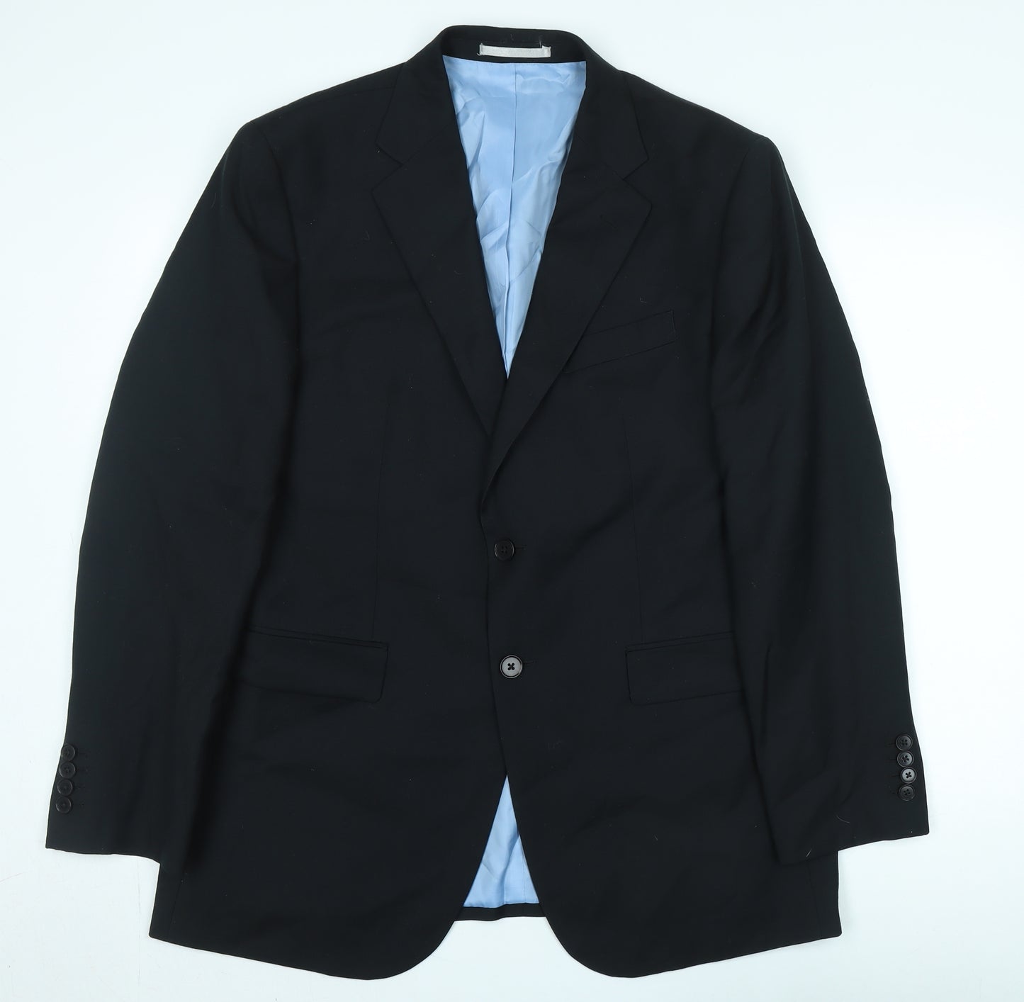 Charles Tyrwhitt Men's Black Slim Fit Wool Blazer 42R