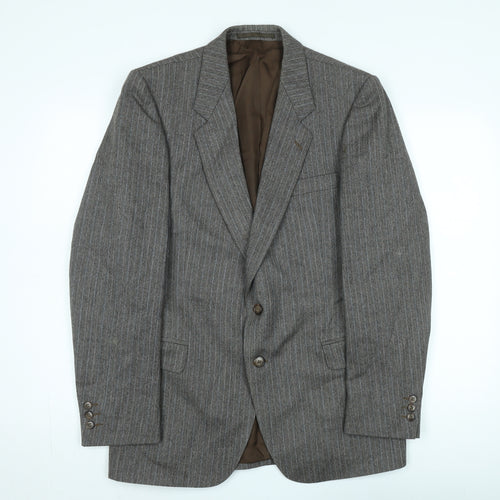 Hepworths Grey Striped Wool Blazer for Men - Size 40R