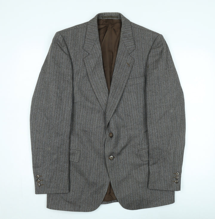 Hepworths Grey Striped Wool Blazer for Men - Size 40R