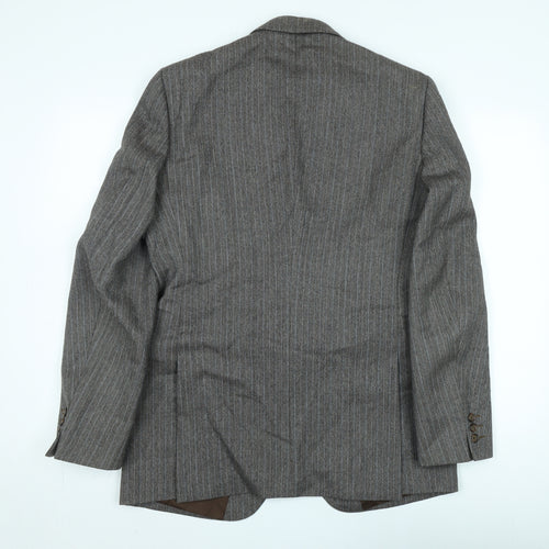 Hepworths Grey Striped Wool Blazer for Men - Size 40R
