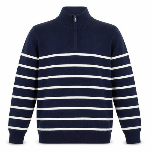 WEAR London Women's Blue Striped Full Zip Jumper M