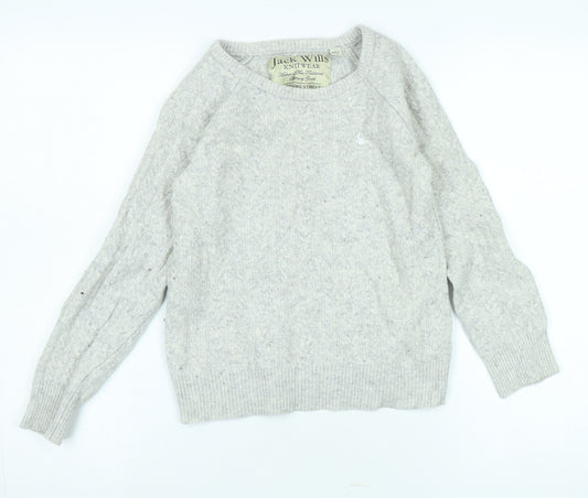 Jack Wills Women's Grey Pullover Jumper, Size 10