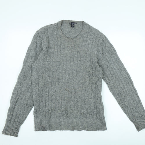 Gap Grey Cable Knit Pullover Jumper - Men's Size S