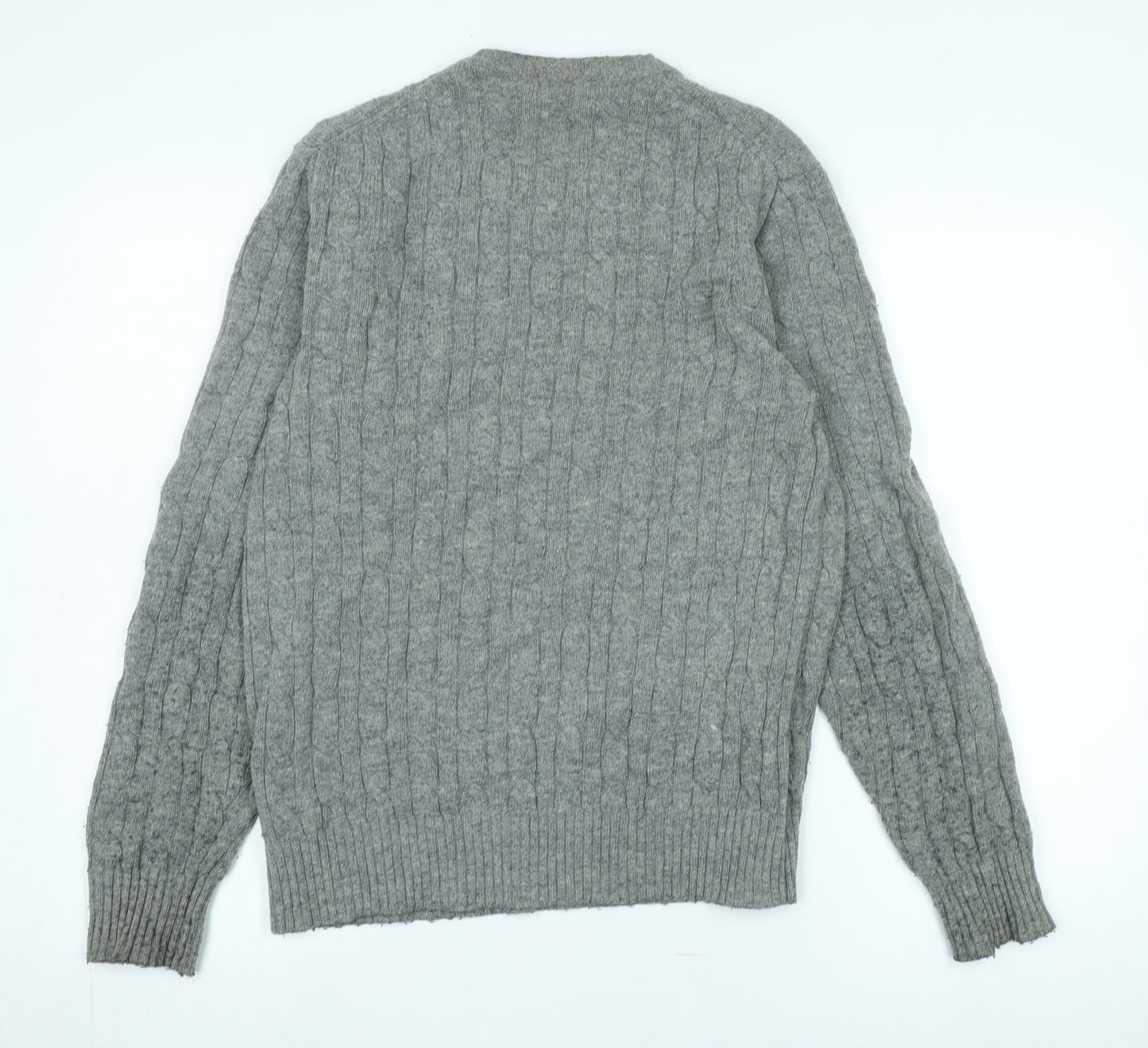 Gap Grey Cable Knit Pullover Jumper - Men's Size S