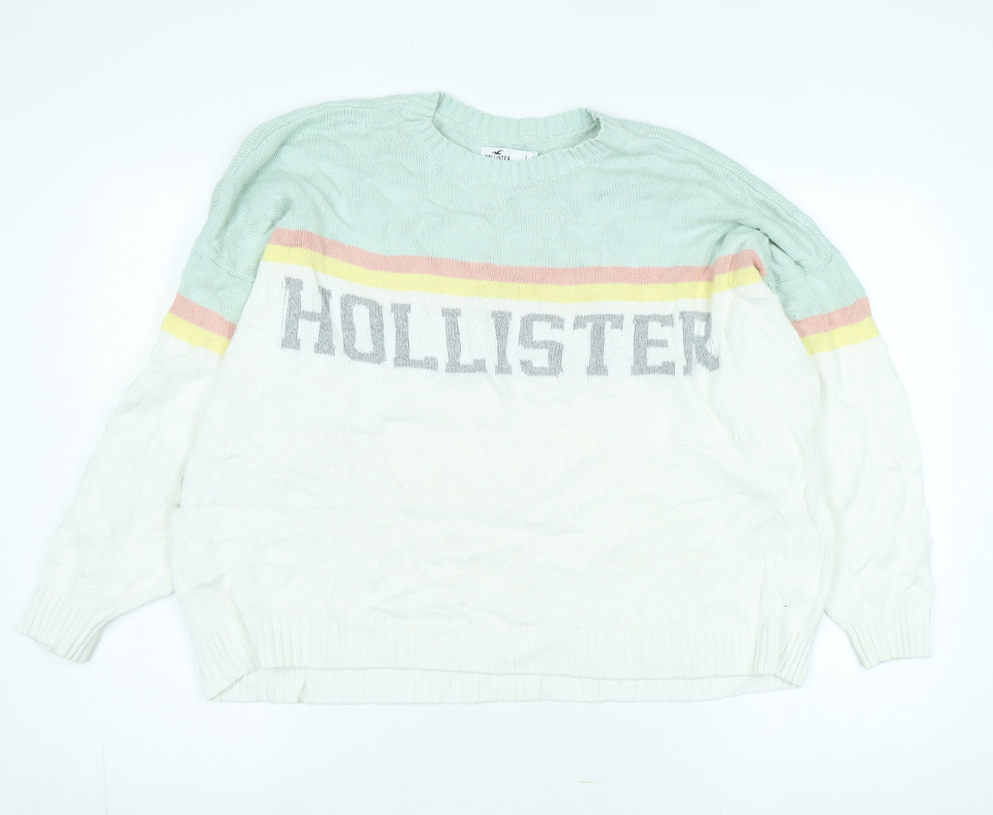 Hollister Women's Multicoloured Large Pullover Jumper