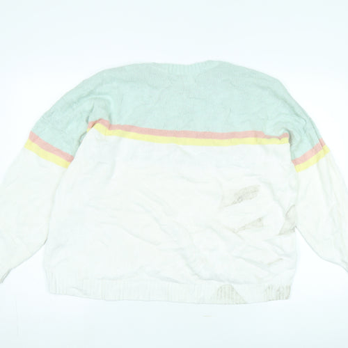 Hollister Women's Multicoloured Large Pullover Jumper