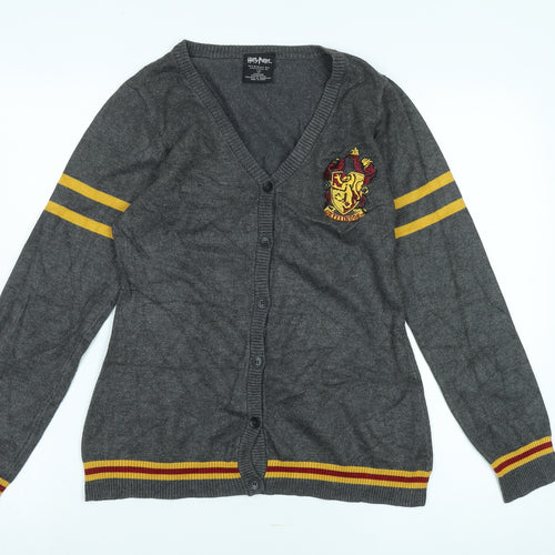 Harry Potter Women's Grey Cardigan, Size M, Gryffindor