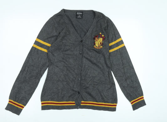 Harry Potter Women's Grey Cardigan, Size M, Gryffindor