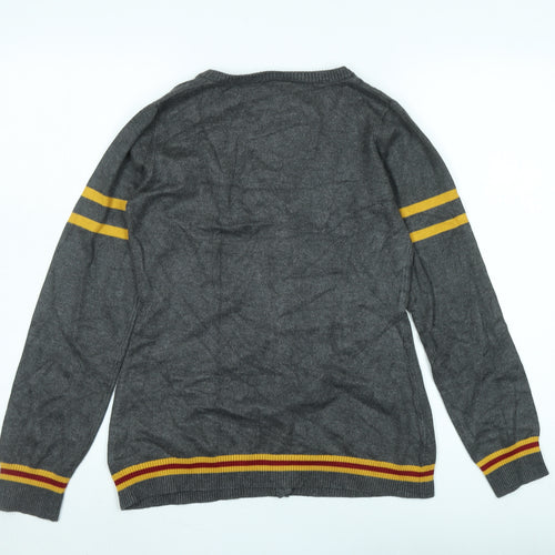 Harry Potter Women's Grey Cardigan, Size M, Gryffindor